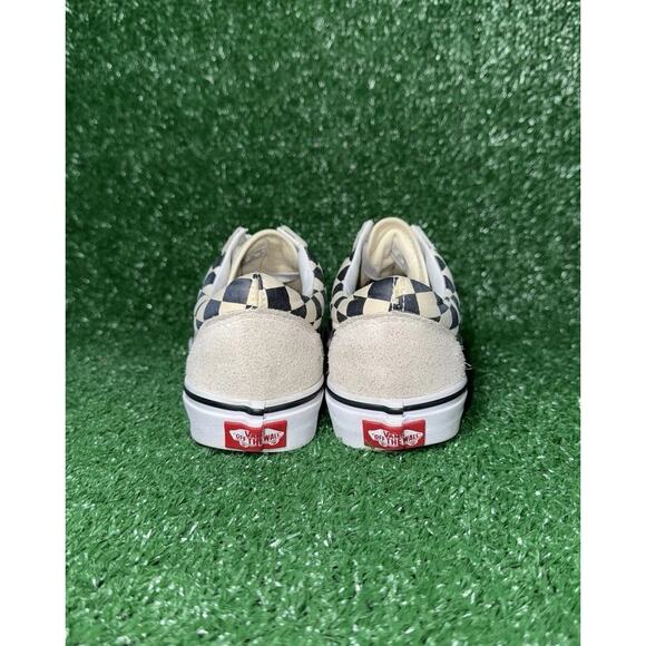 VANS Womens Old Skool Checkerboard White Black Low Top Shoes Sneakers Size 7 - Picture 7 of 9